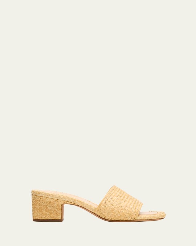 Ariana Raffia Mule Sandals
